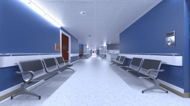 Hastanenin 3B canlandırması