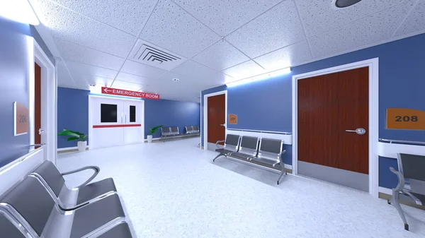 Rendering Hospital — Stock Photo, Image