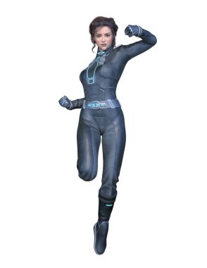 Havalı kadının 3B canlandırması