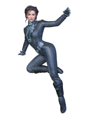 Havalı kadının 3B canlandırması