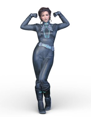 Havalı kadının 3B canlandırması