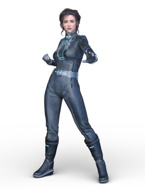 Havalı kadının 3B canlandırması