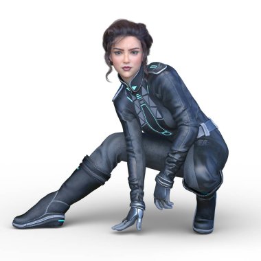 Havalı kadının 3B canlandırması