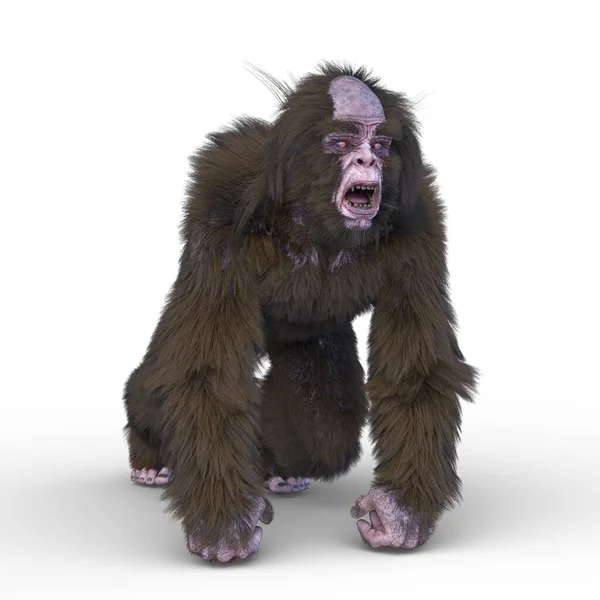 Rendering Del Mostro Gorilla — Foto Stock