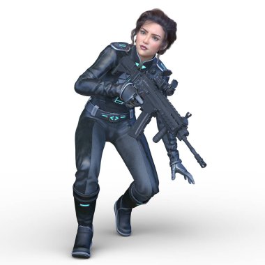 Havalı kadının 3B canlandırması