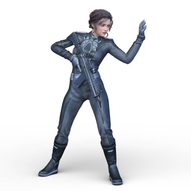 Havalı kadının 3B canlandırması