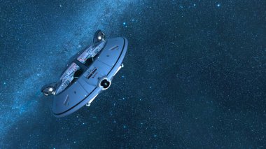Uzay gemisinin 3 boyutlu görüntüsü. Bu görüntünün elementleri NASA tarafından döşenmiştir.