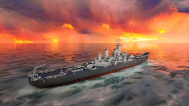 Yelkenli geminin 3D görüntülemesi