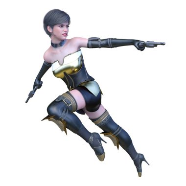 Havalı kadının 3B canlandırması