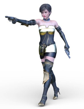 Havalı kadının 3B canlandırması