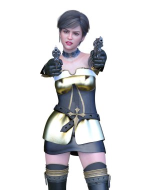 Havalı kadının 3B canlandırması