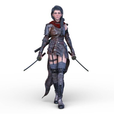 Savaşçı kadının 3 boyutlu canlandırması
