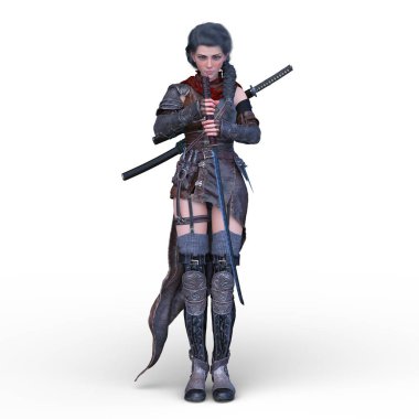 Savaşçı kadının 3 boyutlu canlandırması