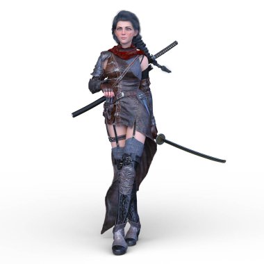 Savaşçı kadının 3 boyutlu canlandırması