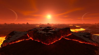 Volkanın 3B görüntülemesi