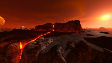 Volkanın 3B görüntülemesi