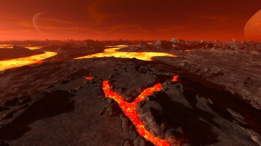 Volkanın 3B görüntülemesi