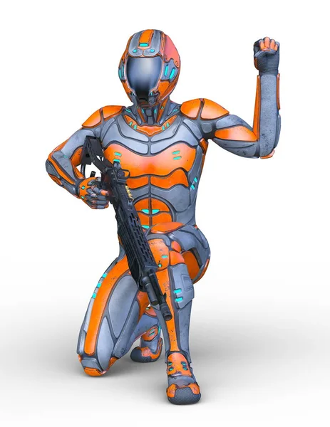 Rendering Cyber Man — Stock Photo, Image