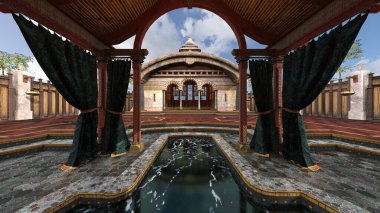 Büyük sarayın 3D canlandırması