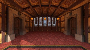 Büyük sarayın 3D canlandırması