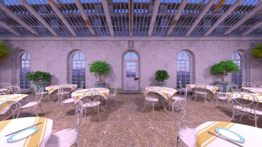 Restoranın 3B canlandırması