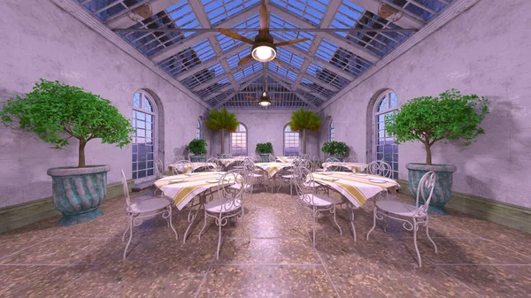 Restoranın 3B canlandırması