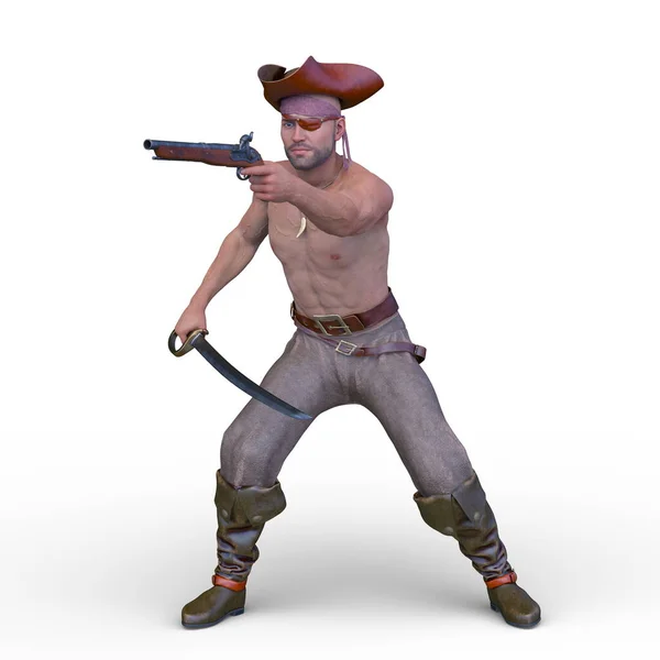 Rendering Pirate Man — Stock Photo, Image