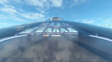 Uzay gemisinin 3B görüntülemesi