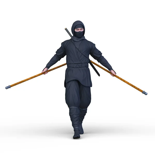 Återgivning Ninja Man — Stockfoto