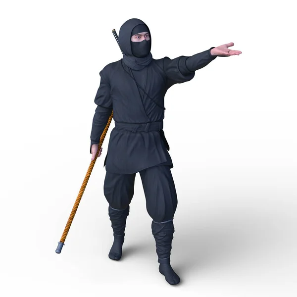 Återgivning Ninja Man — Stockfoto