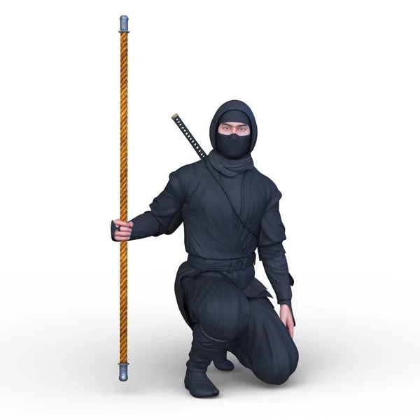 Representación Ninja Hombre — Foto de Stock
