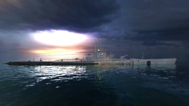 Yelkenli geminin 3D görüntülemesi