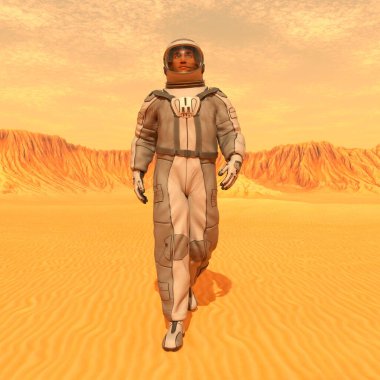 Astronotun 3B canlandırması