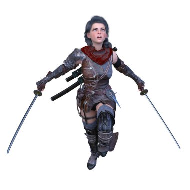 Savaşçı kadının 3 boyutlu canlandırması