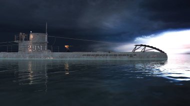 Denizaltının 3D görüntülemesi