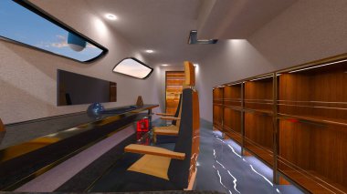 Yelkenli geminin 3D görüntülemesi