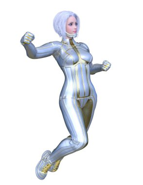 Bir siber kadının 3 boyutlu canlandırması