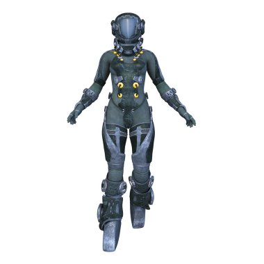 Bir siber kadının 3 boyutlu canlandırması