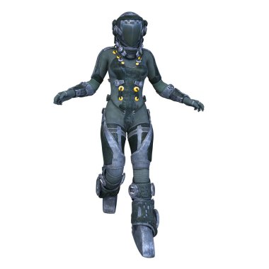 Bir siber kadının 3 boyutlu canlandırması