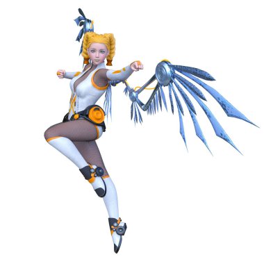 Bir siber kadının 3 boyutlu canlandırması