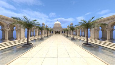 Saray avlusunun 3D görüntüsü