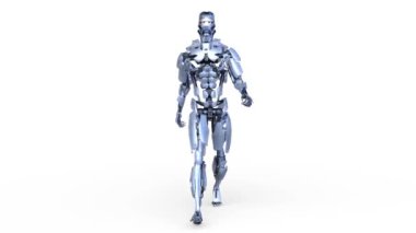 Yürüyen bir robotun 3 boyutlu canlandırması
