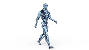 Yürüyen bir robotun 3 boyutlu canlandırması