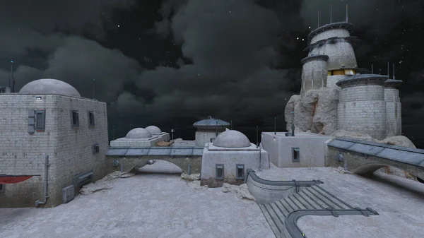 Kale avlusunun 3 boyutlu canlandırması