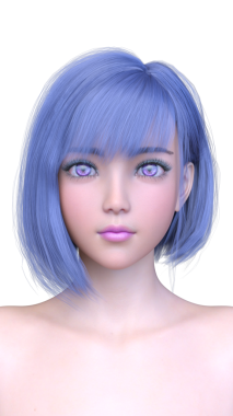 Bir kadının yüzünün 3 boyutlu görüntüsü.