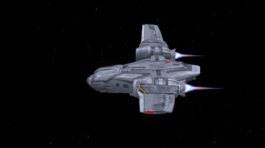 Bir uzay gemisinin 3d görüntülemesi