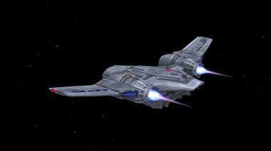 Bir uzay gemisinin 3d görüntülemesi