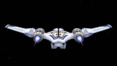 Bir uzay gemisinin 3d görüntülemesi