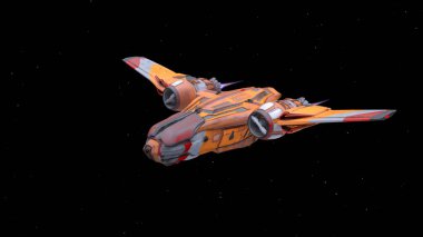 Bir uzay gemisinin 3d görüntülemesi
