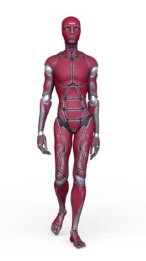 Yürüyen bir robotun 3 boyutlu canlandırması